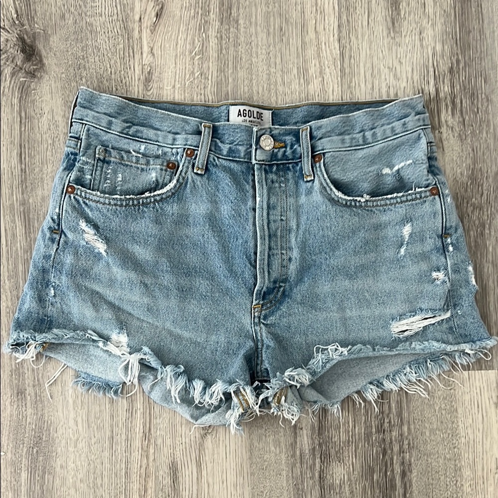 Agolde Parker Shorts Sz 27 High-Waisted